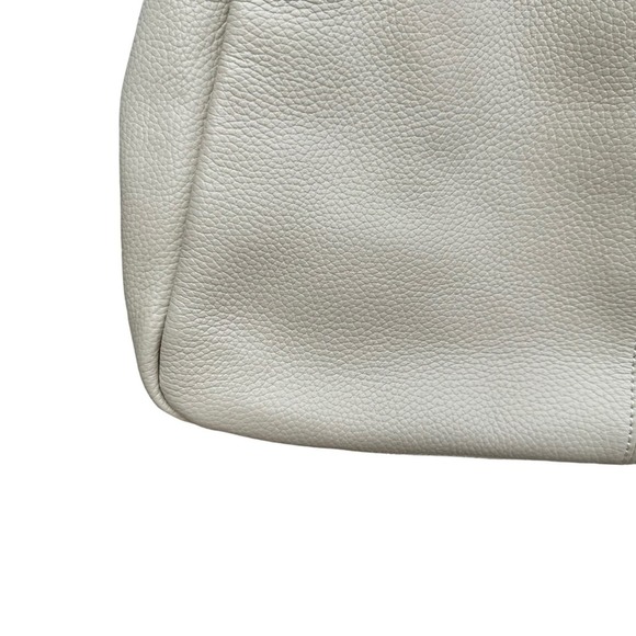 Cluci Leather Purse Womens Shoulder Bag Pebbled Leather White Smooth - Picture 3 of 15